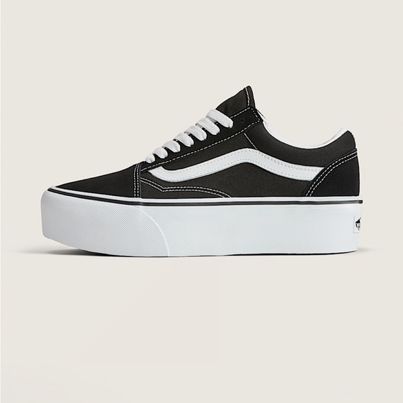 Vans Shoes - Vans Women's Black and White Platform Sneakers